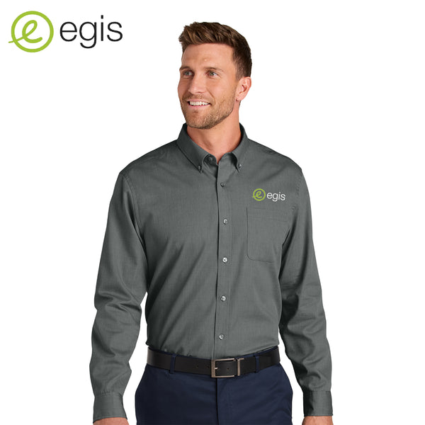 egis - W816 Port Authority® Long Sleeve Nailhead Easy Care Shirt